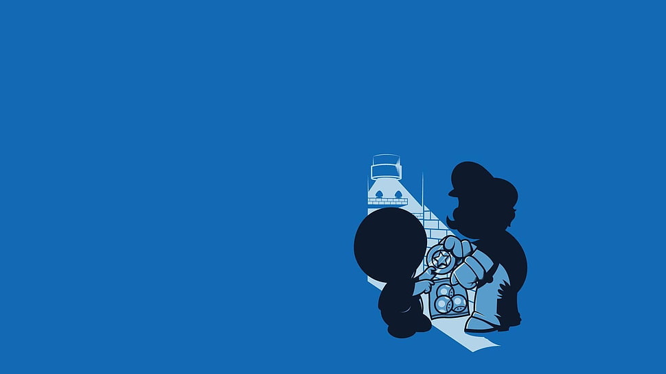 two characters illustration HD wallpaper