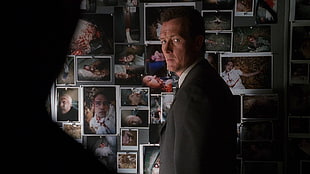 men's black polo shirt, The X-Files, Robert Patrick, John Doggett HD wallpaper