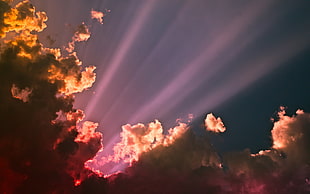 Sun Light with clouds HD wallpaper