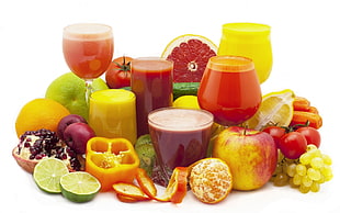 assorted-flavor fruit shakes, nature HD wallpaper