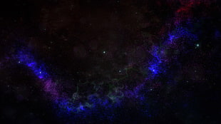 blue and purple nebula HD wallpaper