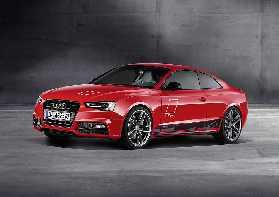 red Audi A6 digital wallpaper HD wallpaper