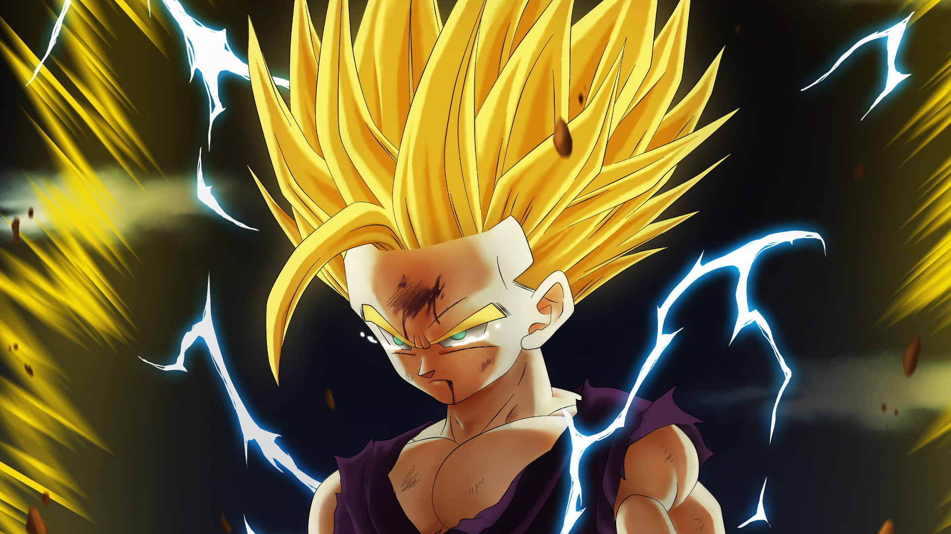 Son Gohan Super Saiyan 2 Hd Wallpaper Wallpaper Flare