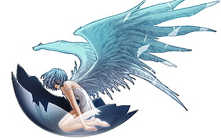 Anime character with wing illustration
