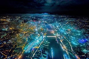 city lights at night, Vincent Laforet, London, cityscape