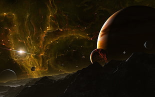 Sci-Fi sapce illustration, science fiction HD wallpaper
