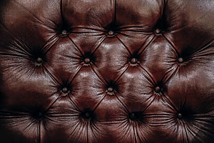 brown leather padded headboard HD wallpaper