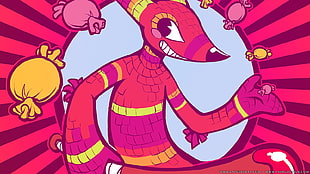 pink and yellow character illustration, Lapfox Trax, The Quick Brown Fox, TQBF