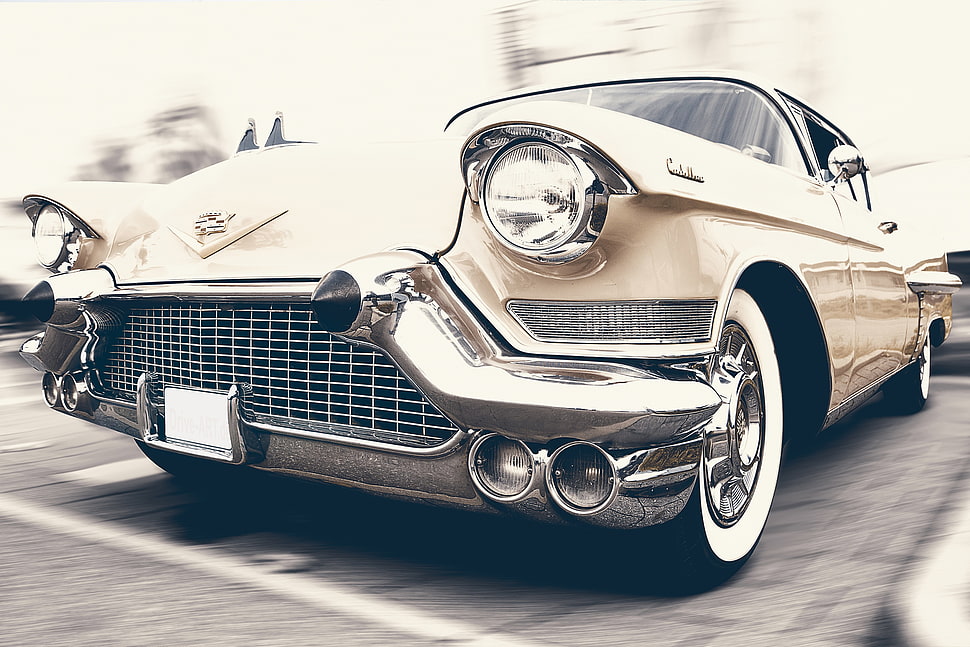 brown Chevrolet Bel Air coupe HD wallpaper