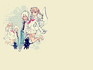 illustration of white haired anime character, Soul Eater