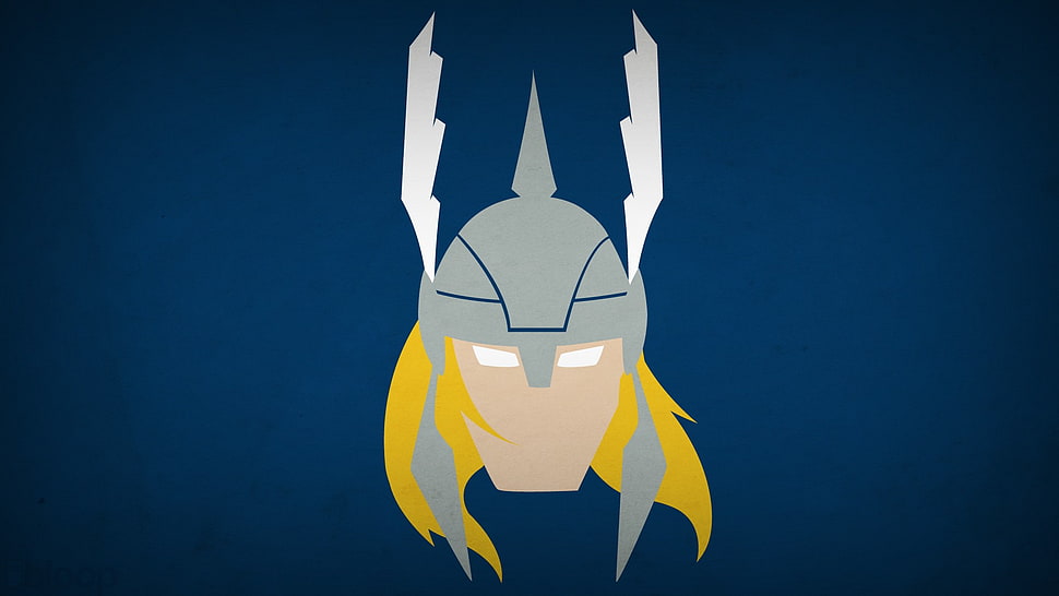 Thor head drawing, Marvel Comics, hero, Thor, minimalism HD wallpaper