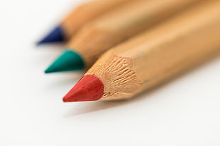 selective focus photo of red color pencil HD wallpaper
