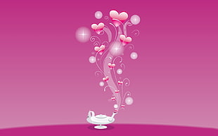 white teapot illustration HD wallpaper
