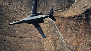 gray aircraft, warplanes, Rockwell B-1 Lancer HD wallpaper