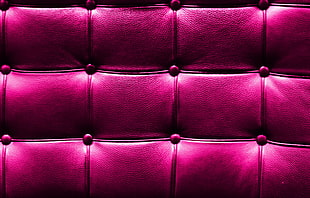 tufted pink leather