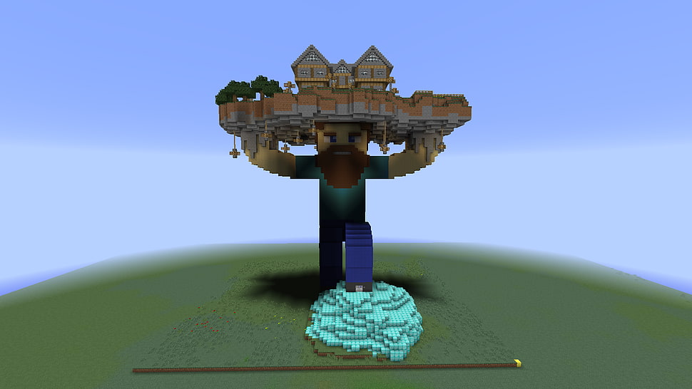 Minecraft game application HD wallpaper