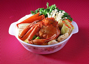 steam crab dish