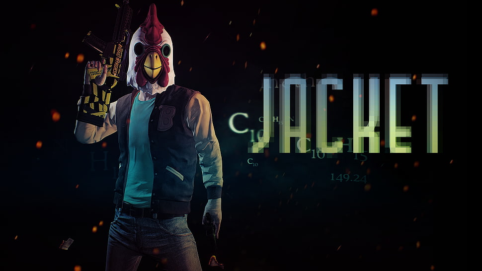 Fortnite Jacket character, Payday 2 HD wallpaper