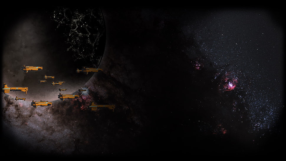 yellow spacecrafts, FTL HD wallpaper