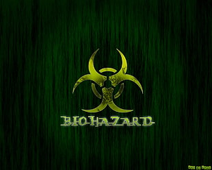 Biohazard wallpaper, biohazard, green, digital art
