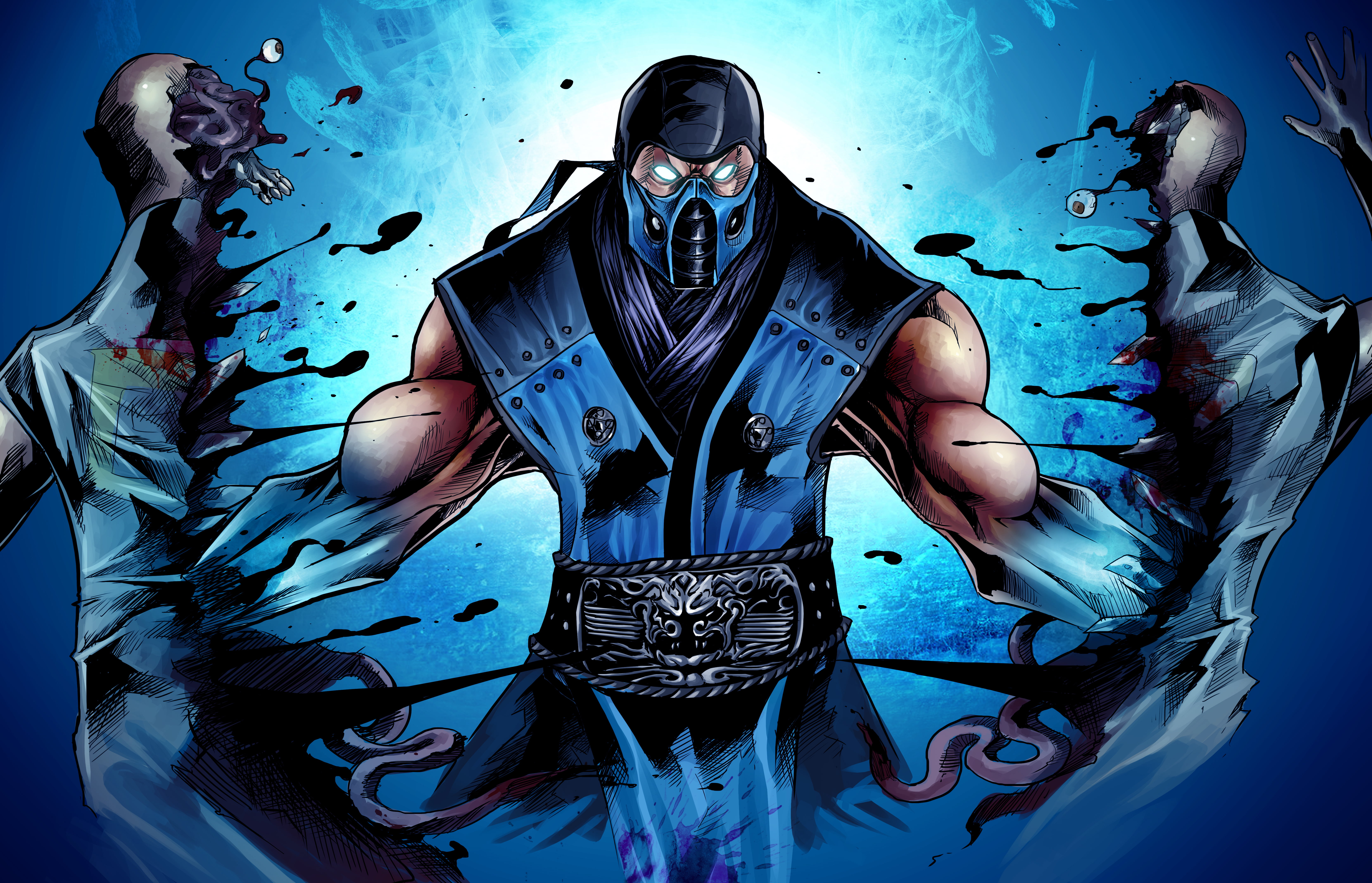 Мортал комбат крутой. Mortal Kombat саб-Зиро. Саб Зиро Mortal Kombat арт. Mortal Kombat sub Zero. Саб-Зиро старший и младший.