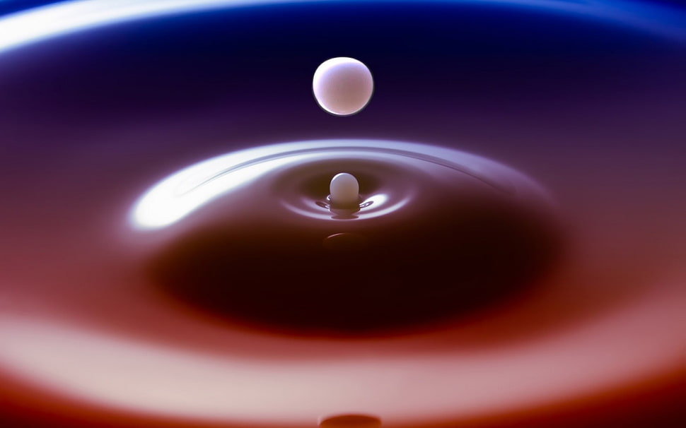 time-lapse liquid drop photography HD wallpaper