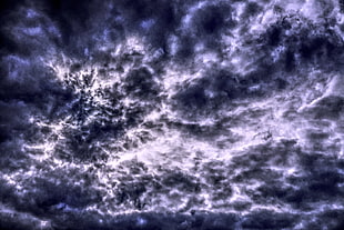 white and black clouds HD wallpaper