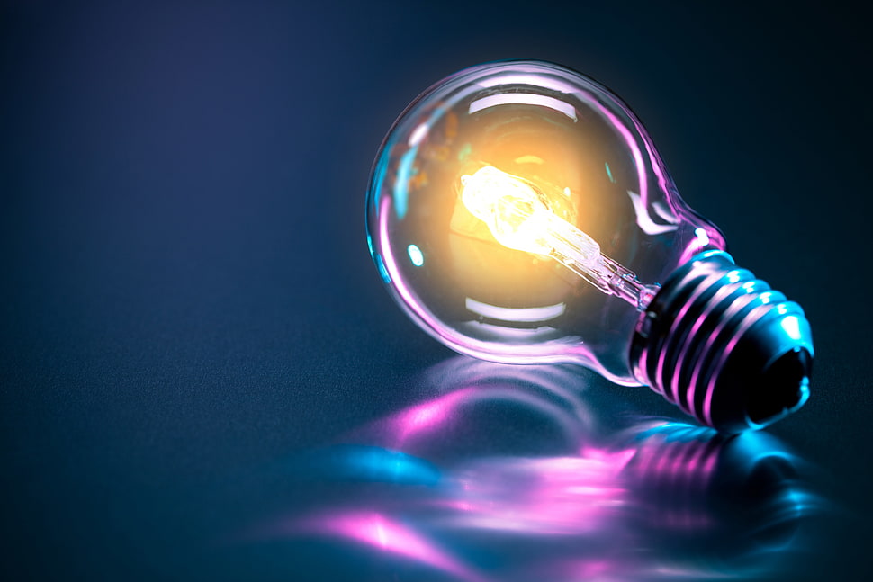 bulb light, artwork, light bulb HD wallpaper