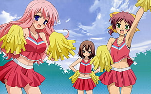 three female anime characters