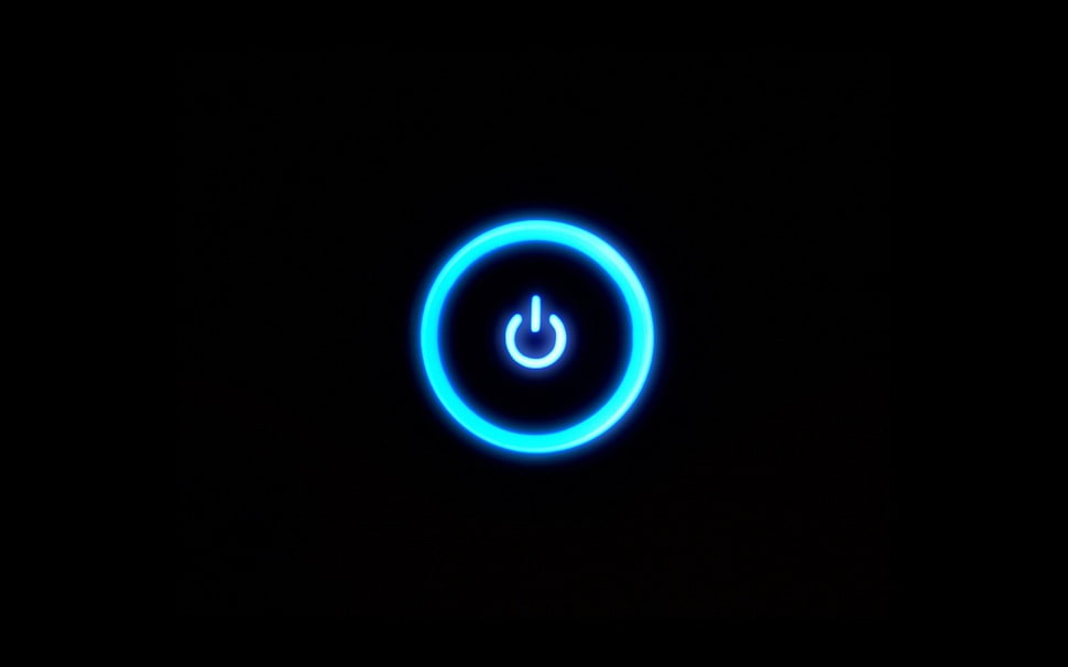 turned on power button HD wallpaper