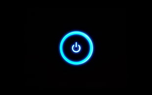 turned on power button