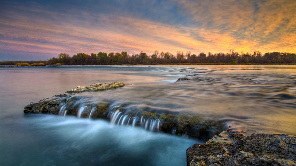 waterfall painting HD wallpaper