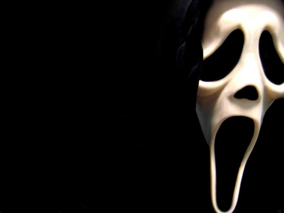 white ghost face mask, Scream, mask, movies, horror HD wallpaper