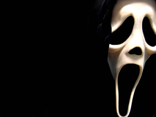 white ghost face mask, Scream, mask, movies, horror HD wallpaper