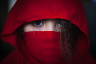 close-up photo of female red Ninja
