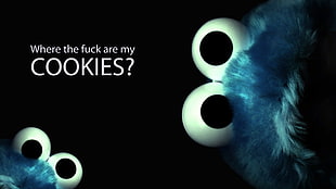 Cookie monster wallpaper, Cookie Monster, typography HD wallpaper