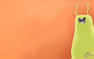 green monster illustration, Adventure Time