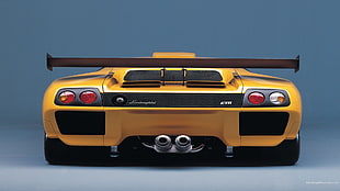 yellow Lamborghini coupe, Lamborghini Diablo, car