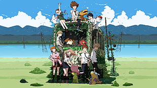 anime character illustration, Digimon Tri, Digimon Adventure, Taichi Yagami, Sora Takenouchi HD wallpaper