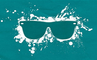 green and white sunglasses fan art HD wallpaper