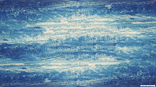 glitch art, pattern, sky, water HD wallpaper