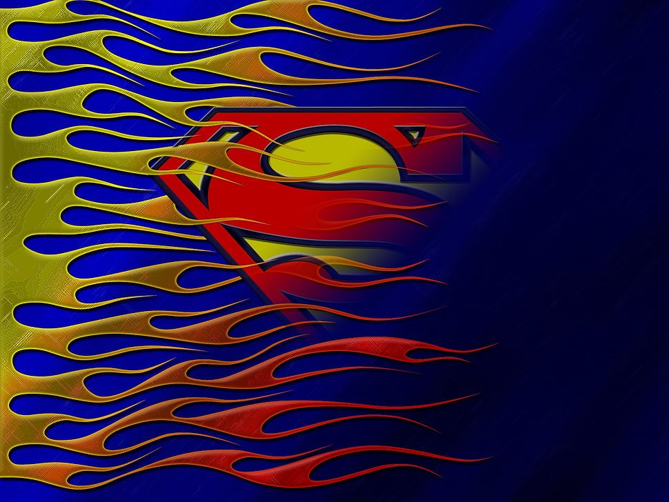 Superman logo painting HD wallpaper