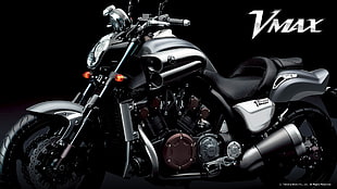black and grey Vmax motorcycle, motorcycle, Yamaha, VMax HD wallpaper