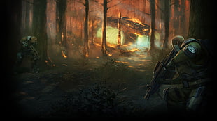 man carrying gun wallpaper, XCOM: Enemy Unknown, aliens, XCOM