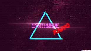 white and red LED light, synthwave,  retrowave, Retro style