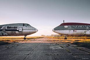 two gray airplanes, reddit, planes