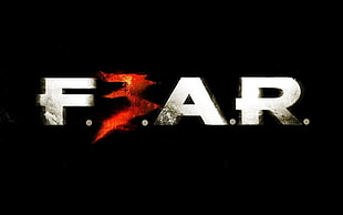 white, black, and red F.E.A.R. logo