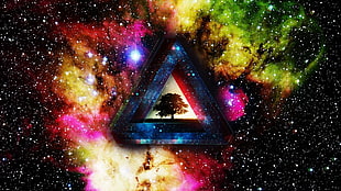 Floyd Pink album wallpaper, colorful, abstract, digital art, space art