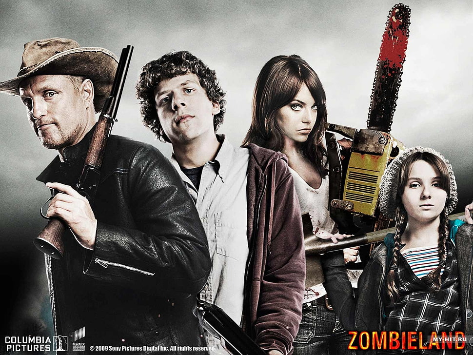 Zombieland movie poster, movies, zombies, gun, Zombieland HD wallpaper