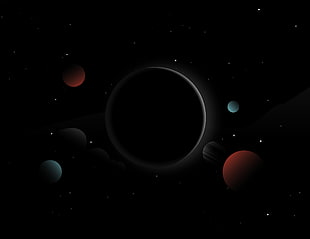 planet lot, Planets, Moon, Sun HD wallpaper